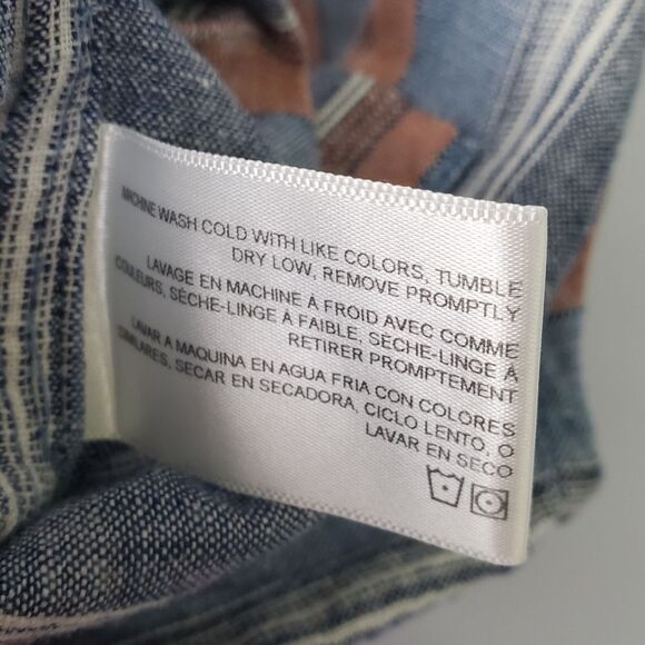 AG Cynthia Striped Tie Front Top Size Large - Picture 8 of 9